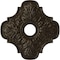 Ekena Millwork Peralta Ceiling Medallion (Canopies up to 4 5/8"), 17 3/4"OD x 3 1/8"ID x 1"P, Stone Hearth Crackle CM17PESHC - alternate 1